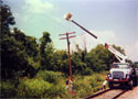 We also do Setting, removing and maintenance of Railroad pole lines nationwide.